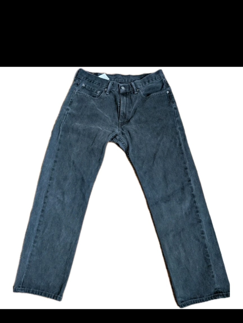 Levi's 505 Regular Fit Black Denim Jeans Men's 33x30 Dark Wash PC9 00505-0260